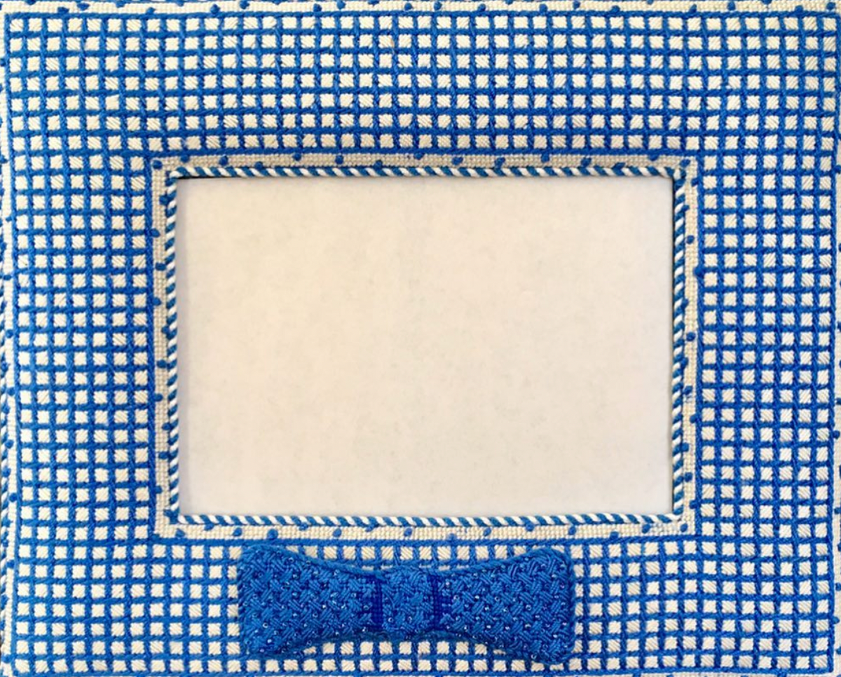 Pink and White Check Picture Frame – Poppypointe