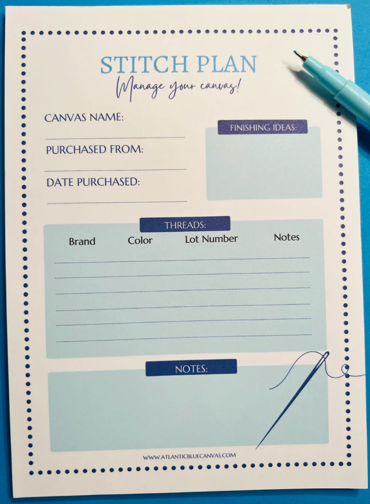 Custom Stitch Notepad Stitch Plan Notepad – Poppypointe